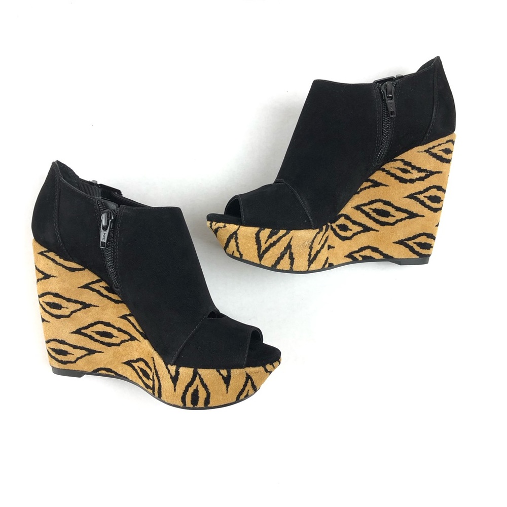BCBGeneration Penelope Tribal Leopard Suede Wedges